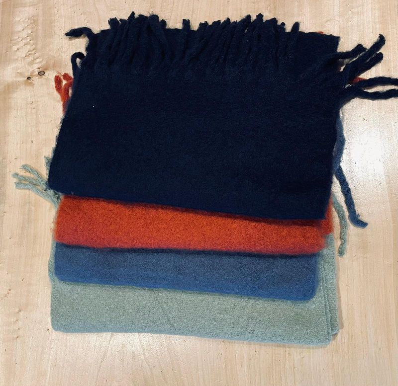 Sjaal - effe kleuren met frengels