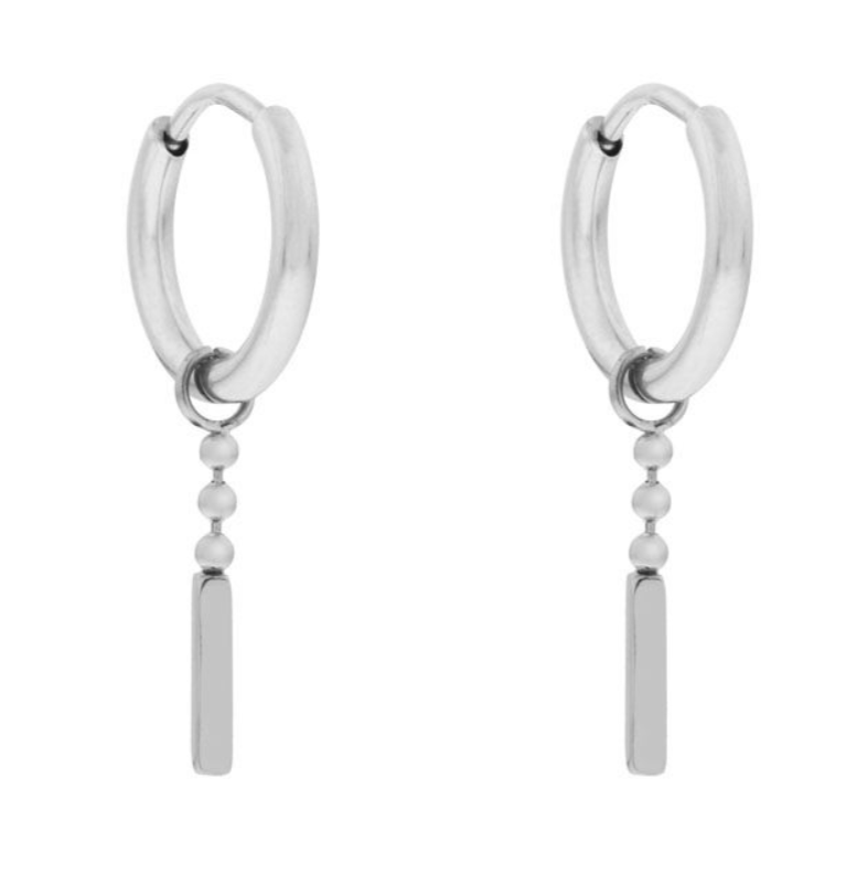 Essentialistics - small with pendant dots with bar, Kies je kleur:: Zilver