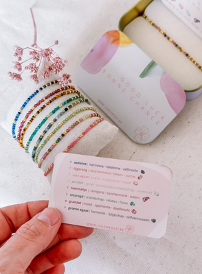 Isa &amp; Roza - Good luck – bonne chance wensbandje