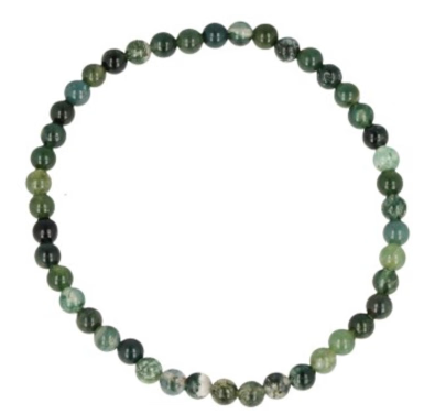 Armband - Agaat Mos (4mm)