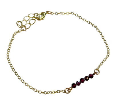 Armband - Spring style Granaat