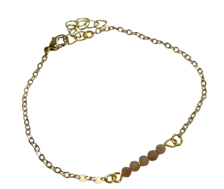 Armband - spring style Maansteen oranje