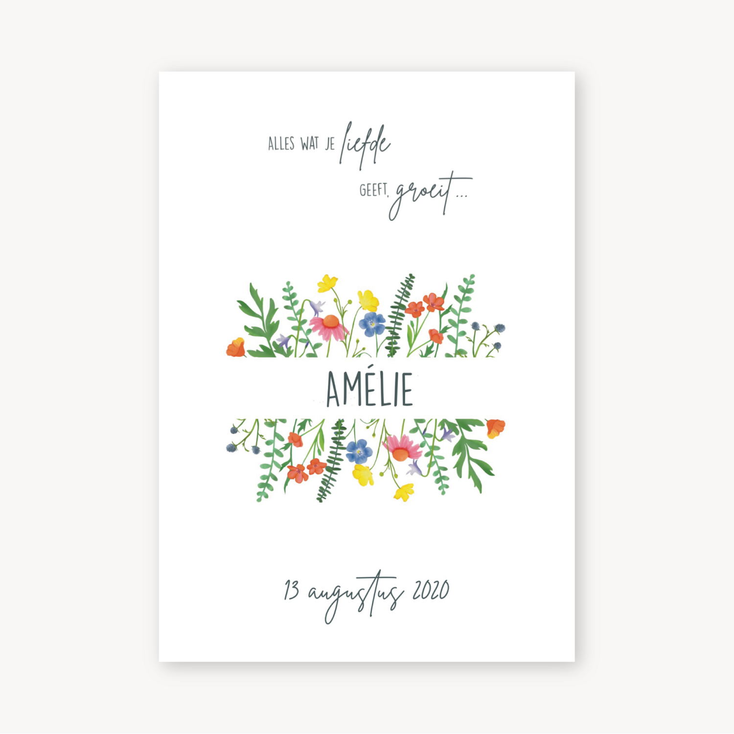 Geboortekaartje Amélie Geboortekaartje Amélie