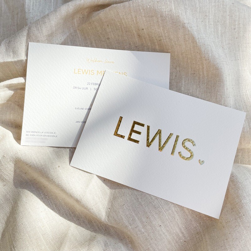 Geboortekaartje Lewis
