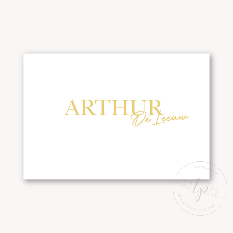 Geboortekaartje Arthur