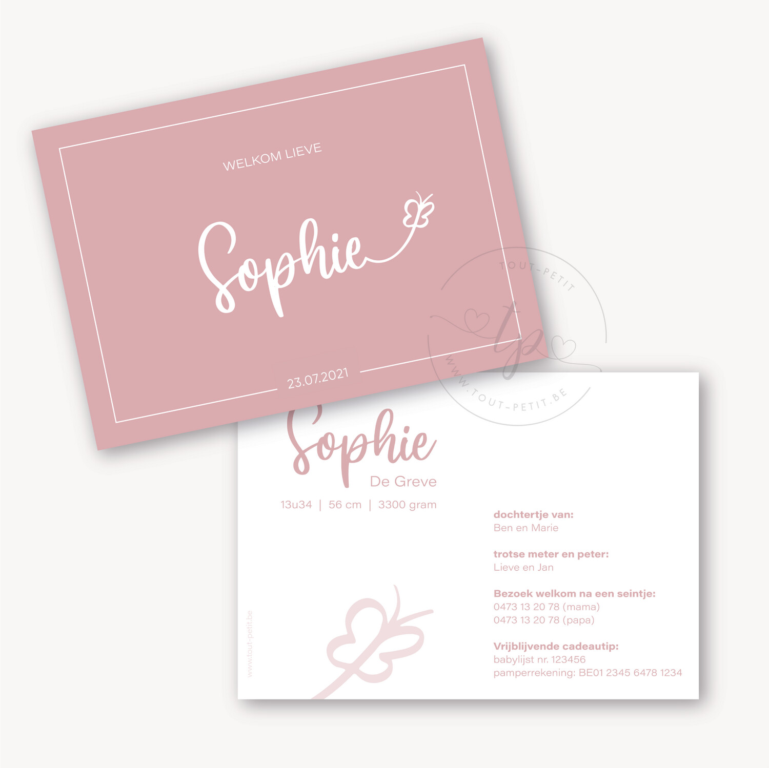 Geboortekaartje Sophie Geboortekaartje Sophie