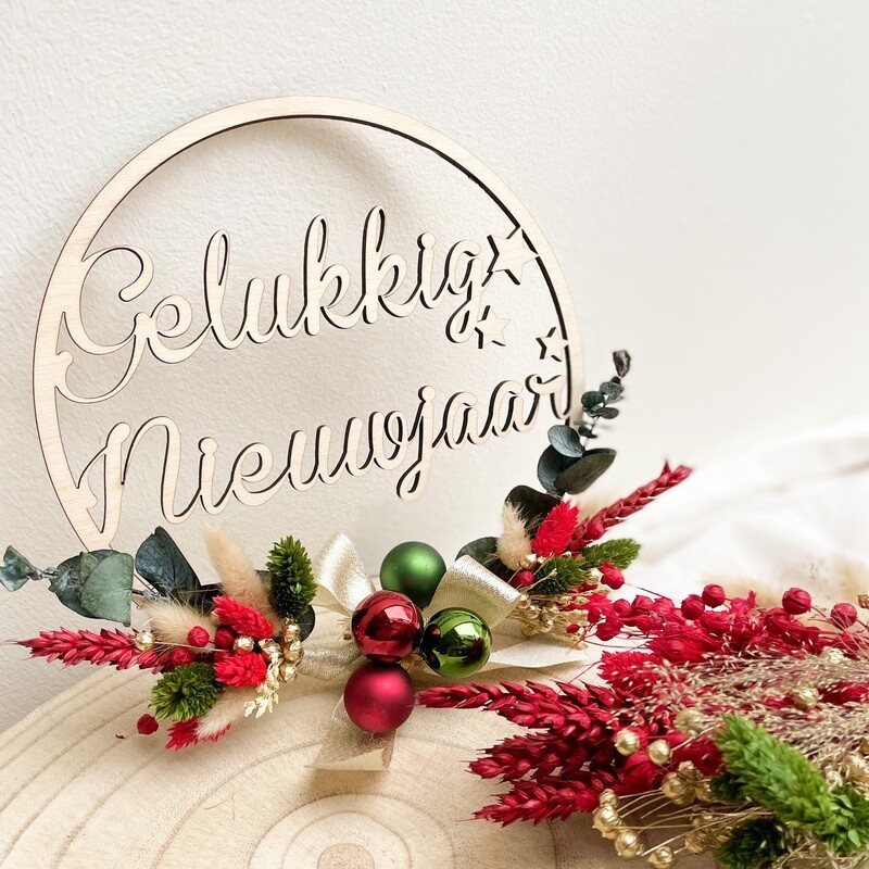 Flowerhoop 'Gelukkig Nieuwjaar’