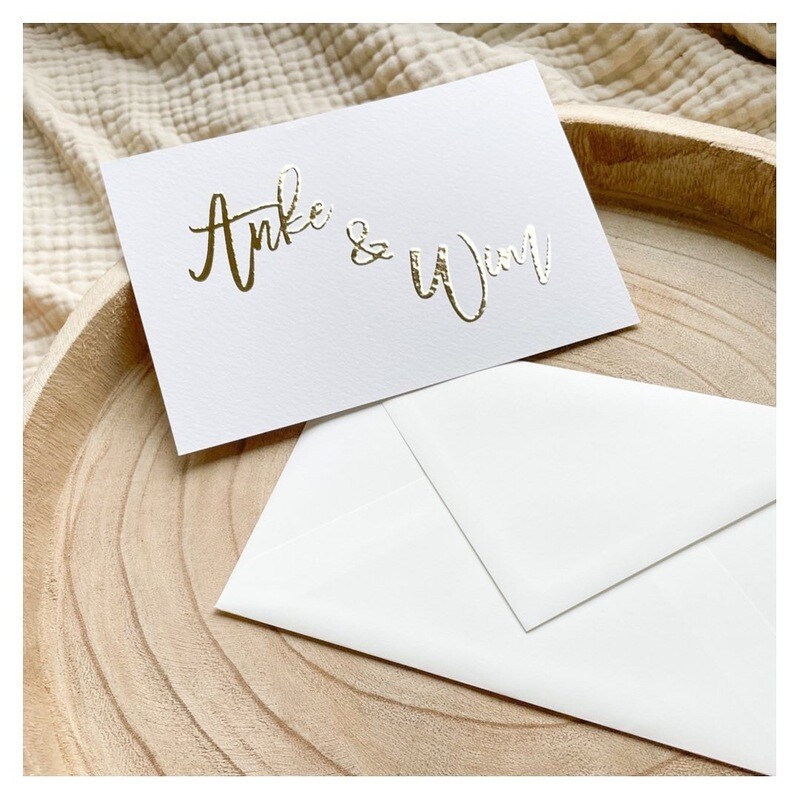 Trouwkaart 'Anke & Wim'