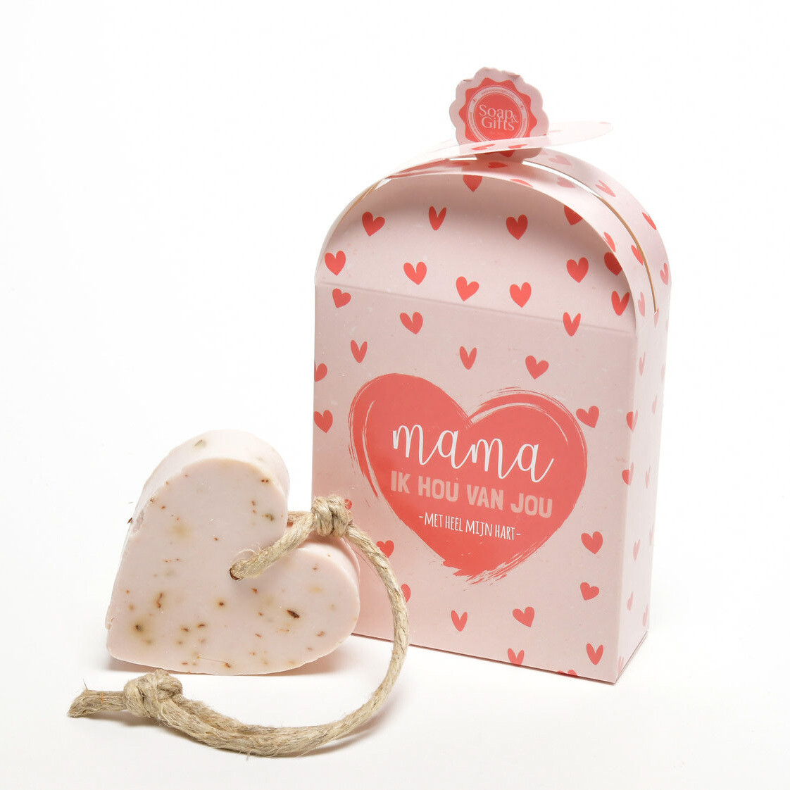 Giftbox met hartjes zeep - Moederdag