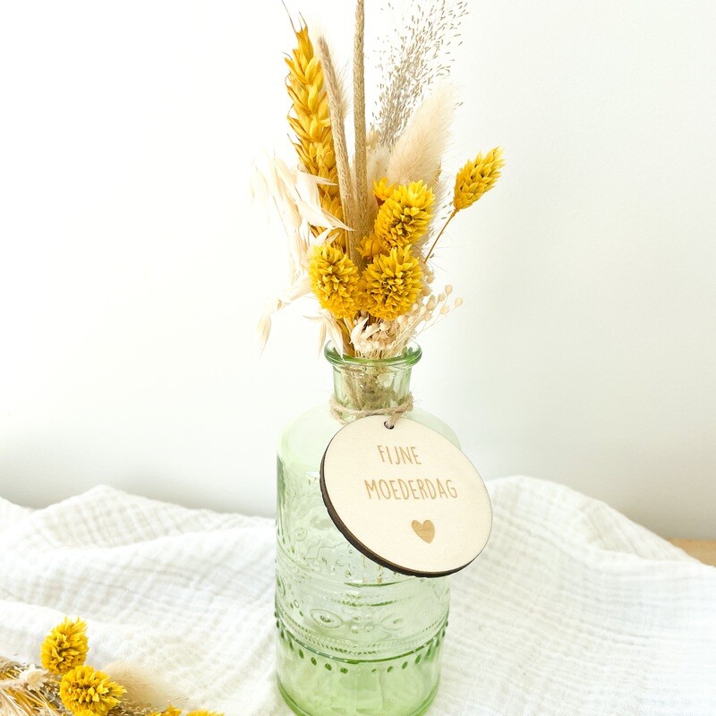 Vaasje met droogbloemen - Moederdag