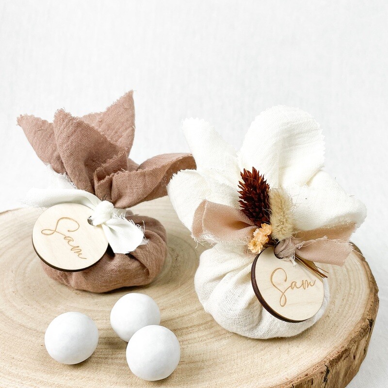 tetra zakje met praliné marbles - thema terra