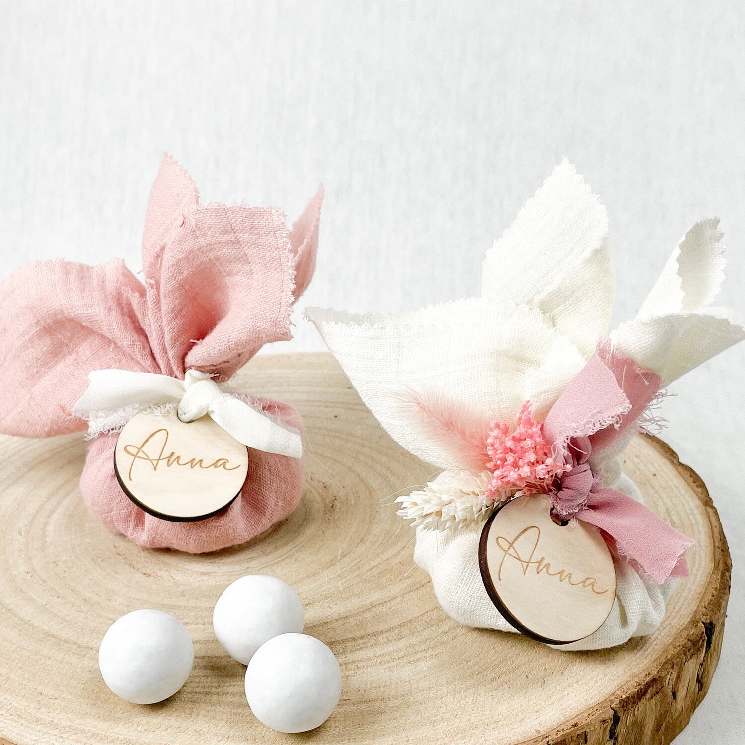 Tetra zakje met praliné marbles - thema roze