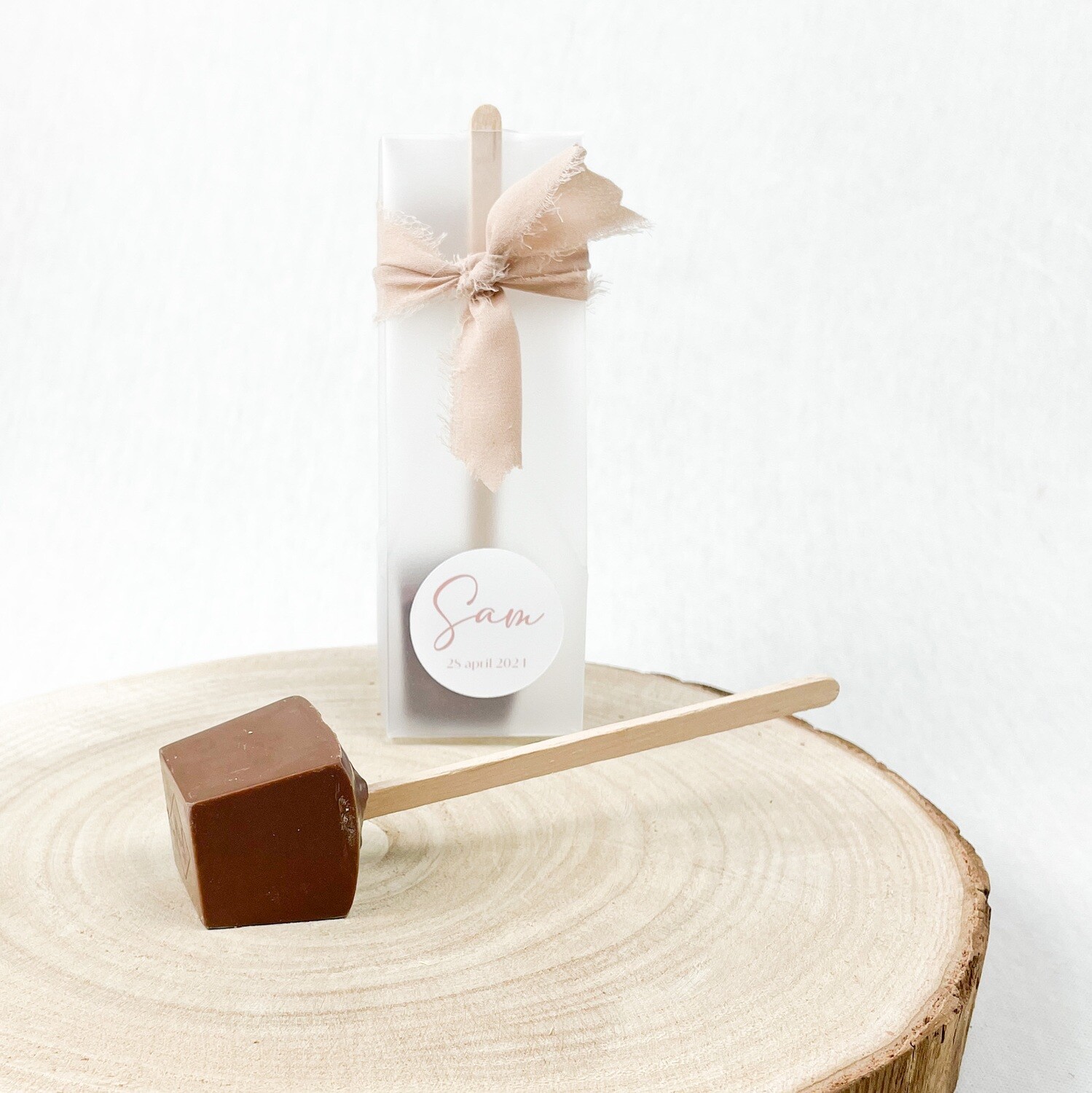 Hoog doosje met chocostick - thema terra