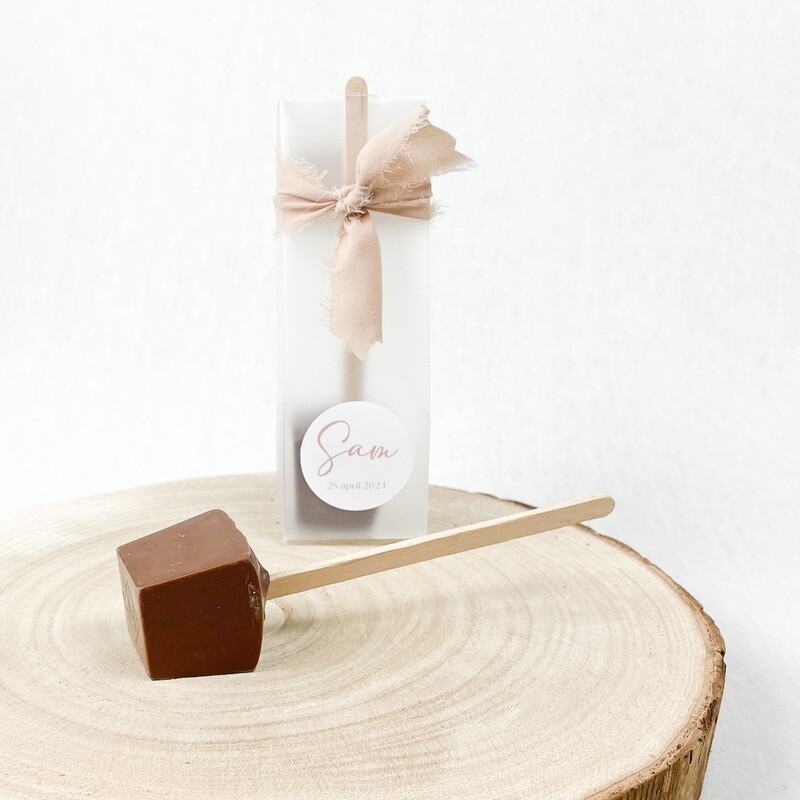 Hoog doosje met chocostick - thema terra