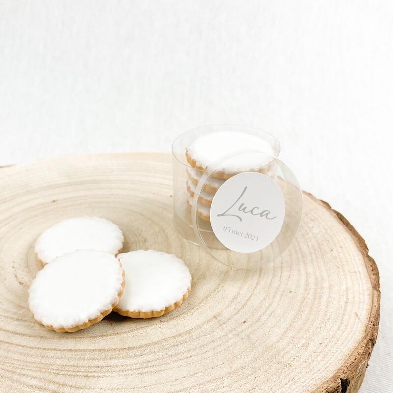 cilinderpotje met koekjes - thema groen