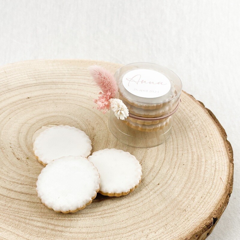 cilinderpotje met koekjes - thema roze