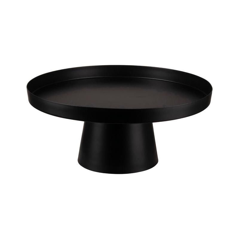 Taarthouder - metaal - zwart