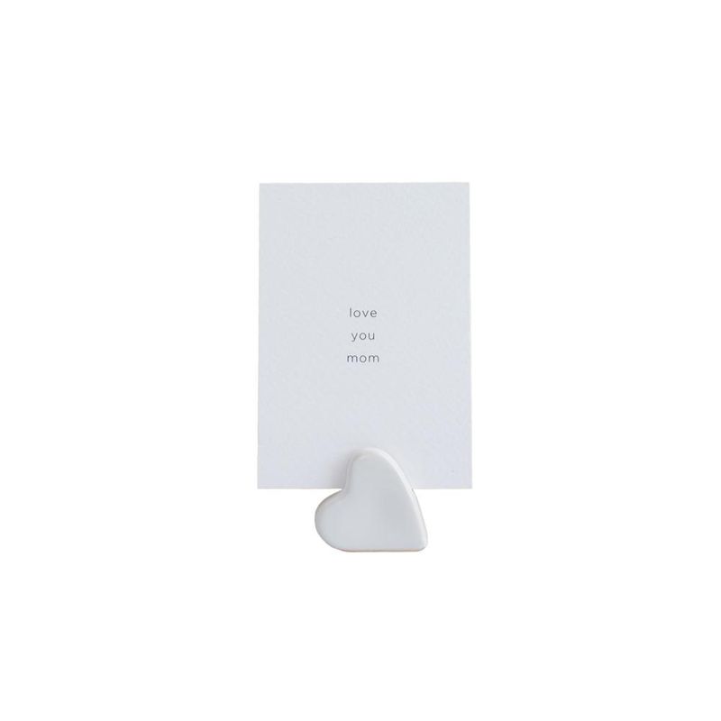 Kaarthouder hartje met kaart - Love you mom