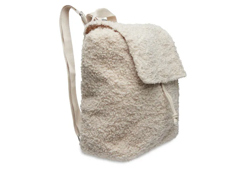 Rugtasje - bouclé - naturel