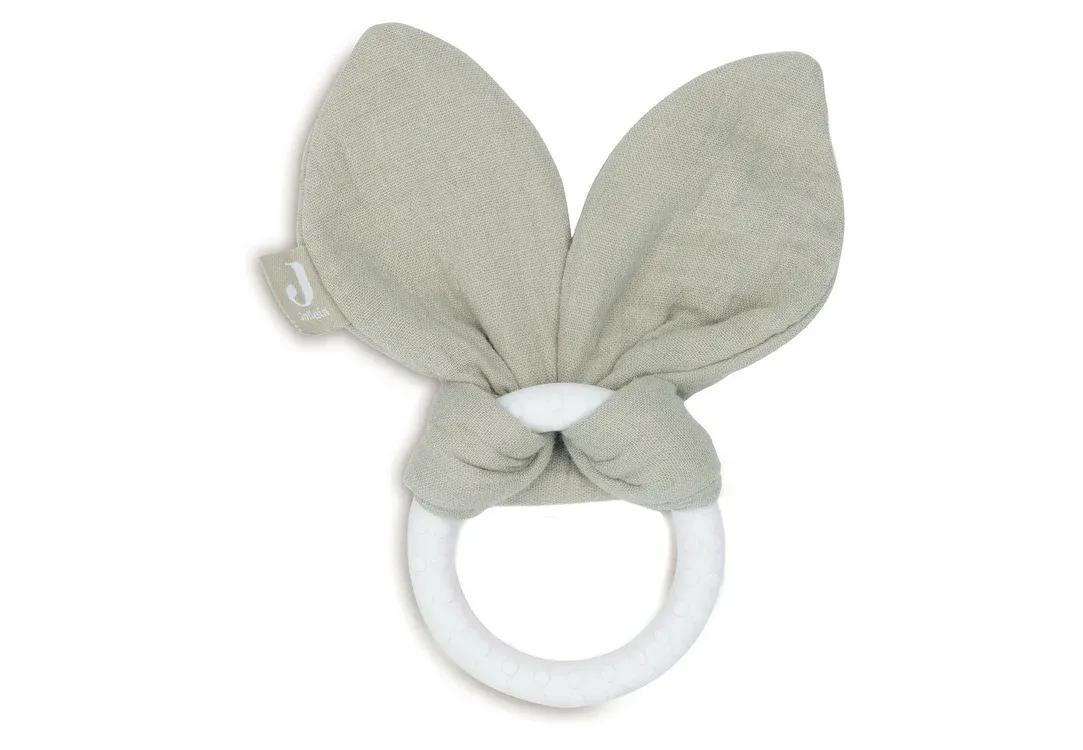 Bijtring - siliconen bunny ears - olive green Bijtring - siliconen bunny ears - olive green