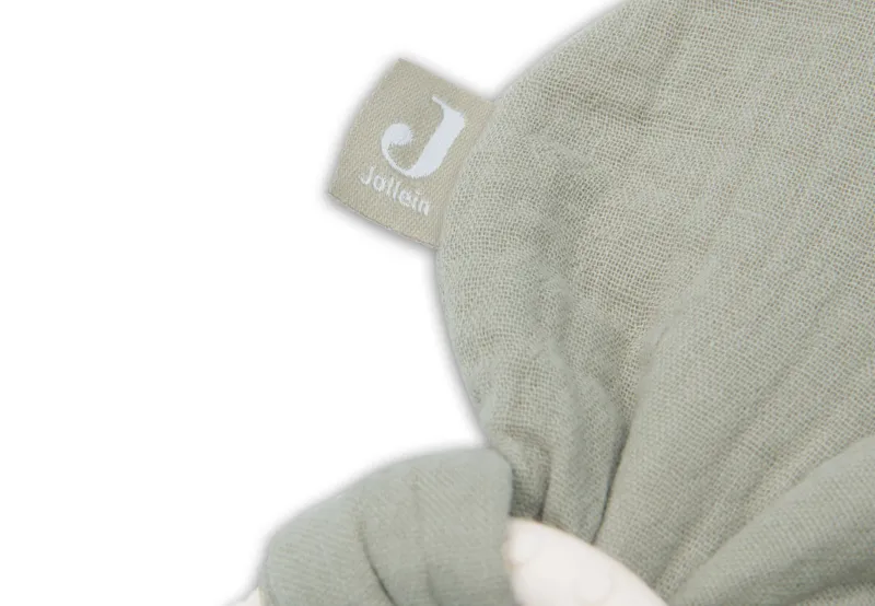 Bijtring - siliconen bunny ears - olive green
