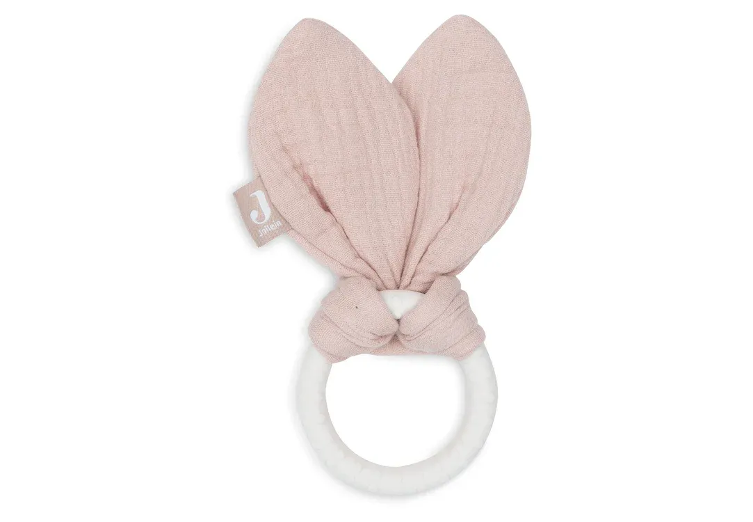 Bijtring - siliconen bunny ears - wild rose Bijtring - siliconen bunny ears - wild rose