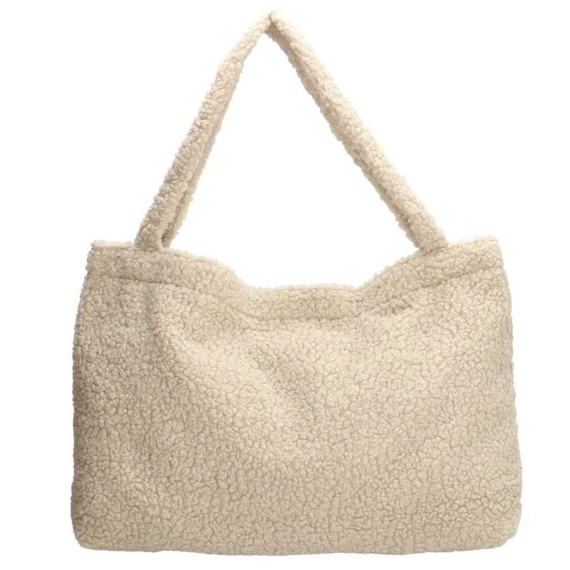 Shopper - teddy - beige