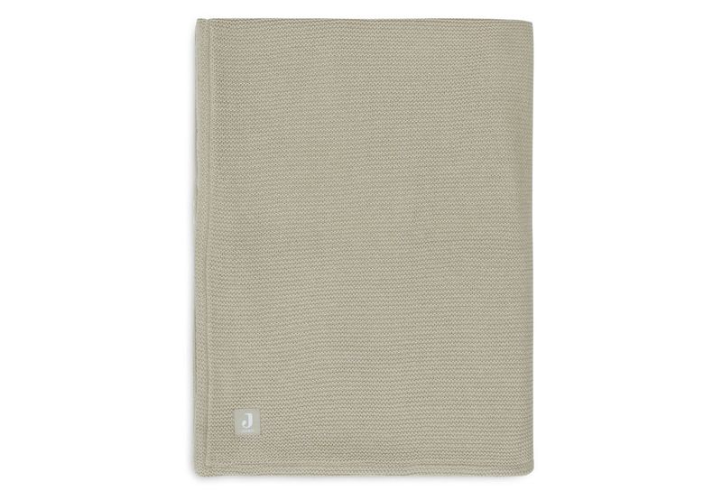 Wiegdeken - gebreid / fleece - olive green