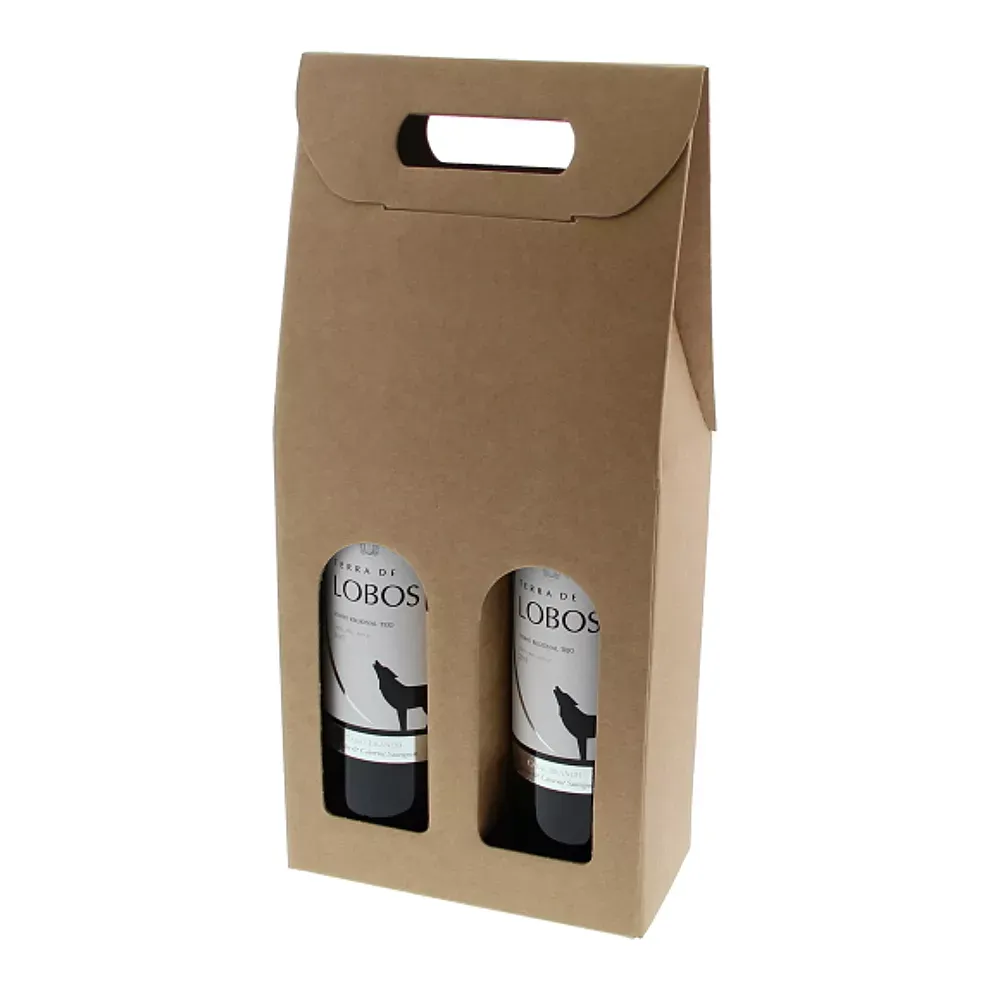 Geschenkverpakking voor wijn - 2 flessen