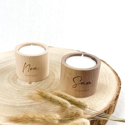 Theelichthouder - hout Theelichthouder - hout