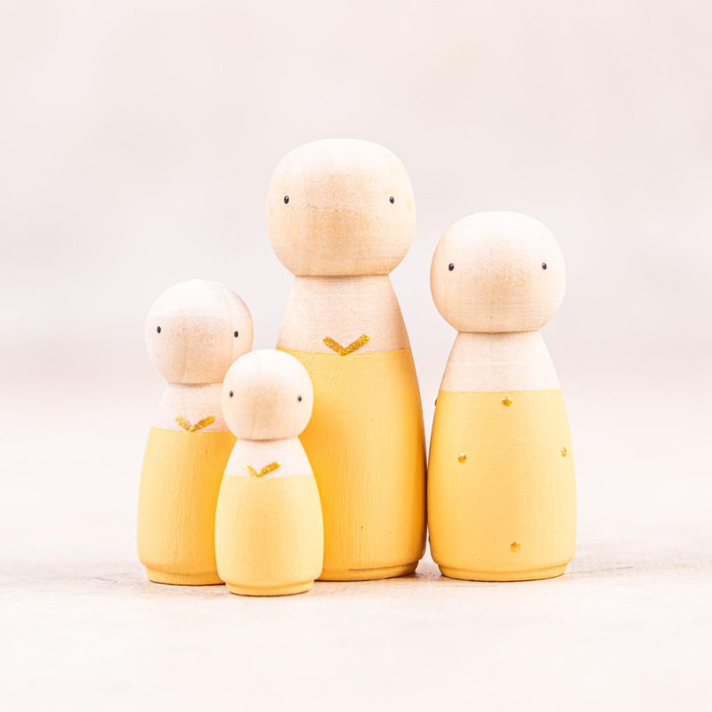 Poppetje - vrouw - zachtgeel Poppetje - vrouw - zachtgeel