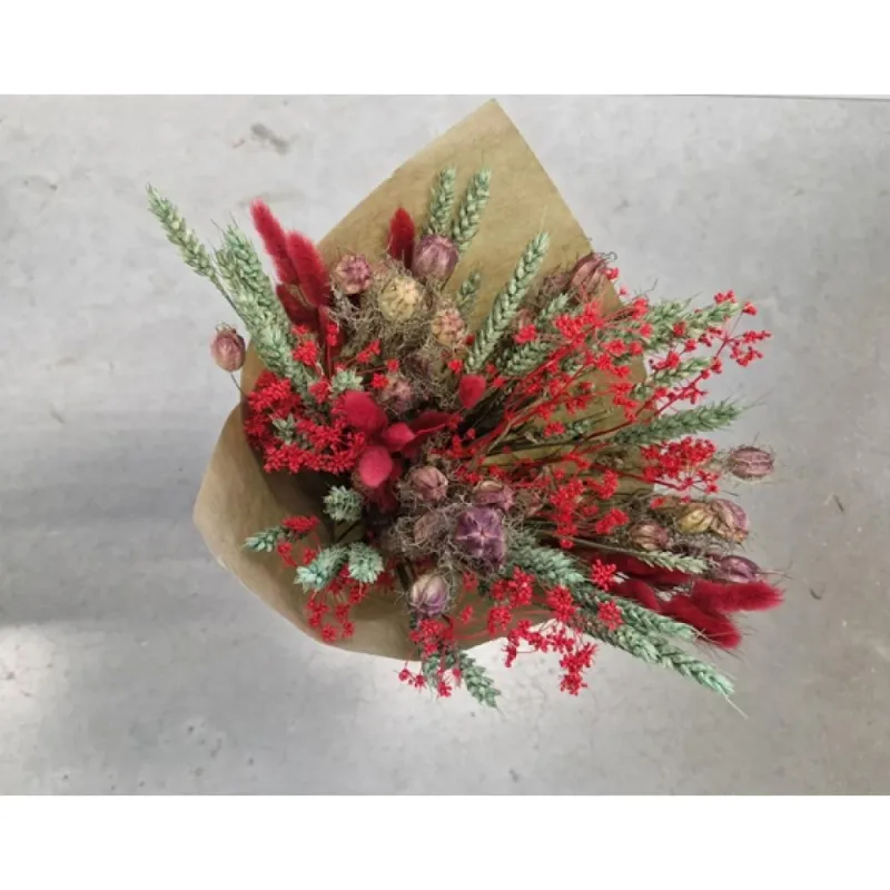 Droogbloemenboeket - red glow Droogbloemenboeket - red glow