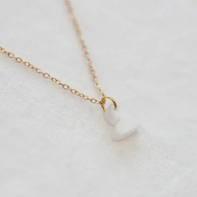Studio Nok Nok - ketting hartje - wit Studio Nok Nok - ketting hartje - wit