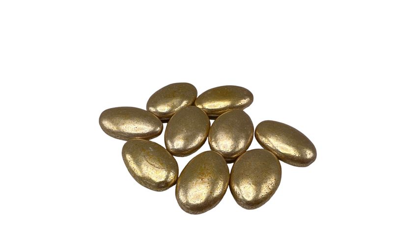 Suikerbonen - goud metallic 55% - Papa Chocolat