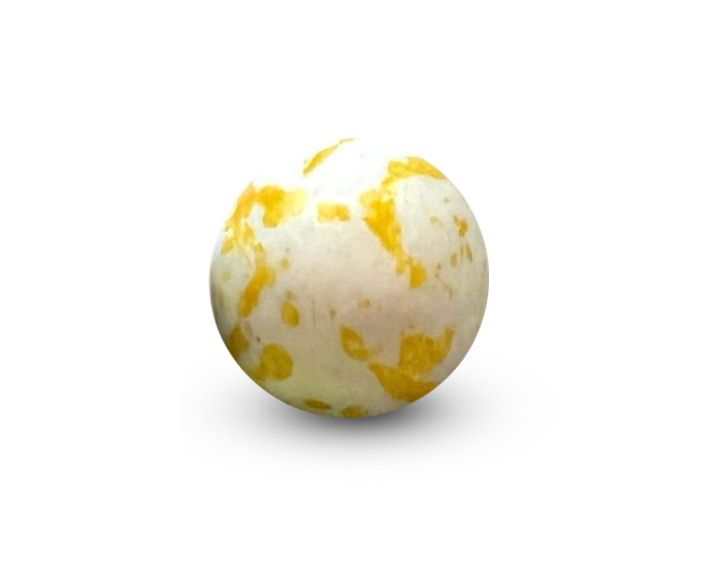 Pralinébollen - geel wit marmer - Papa Chocolat