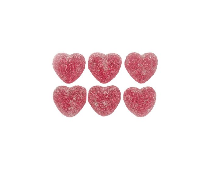 Gesuikerde hartjes - roos - 1 kg