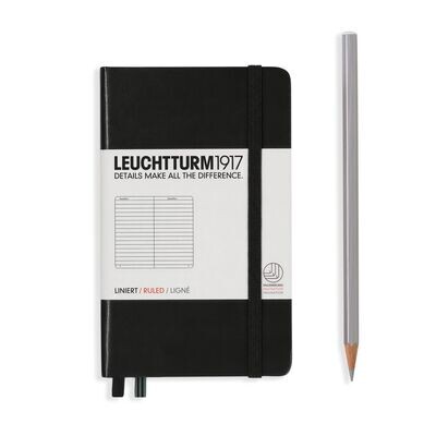 Pocket Notebook (A6), Hardcover, 187 Numbered Pages, Powder, Lined