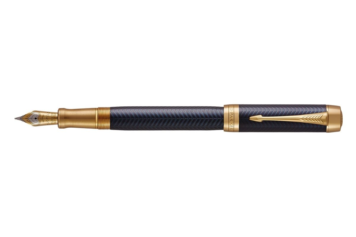 Parker Duofold Prestige Blue Chevron Centennial Vulpen