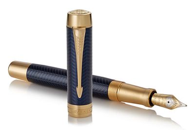 Parker Duofold Prestige Blue Chevron Centennial Vulpen