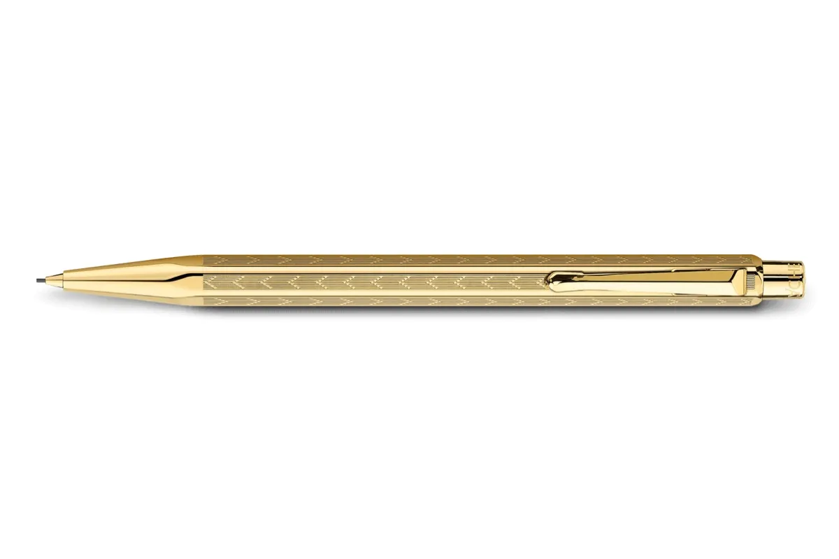Caran d&#39;Ache Ecridor Chevron Gold Plated Mechanical Pencil
