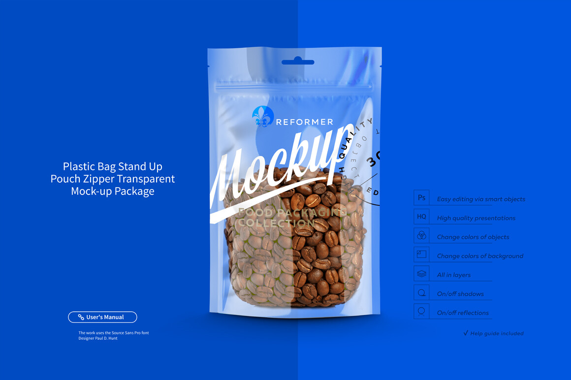 Transparent Plastic Bag Mock-up