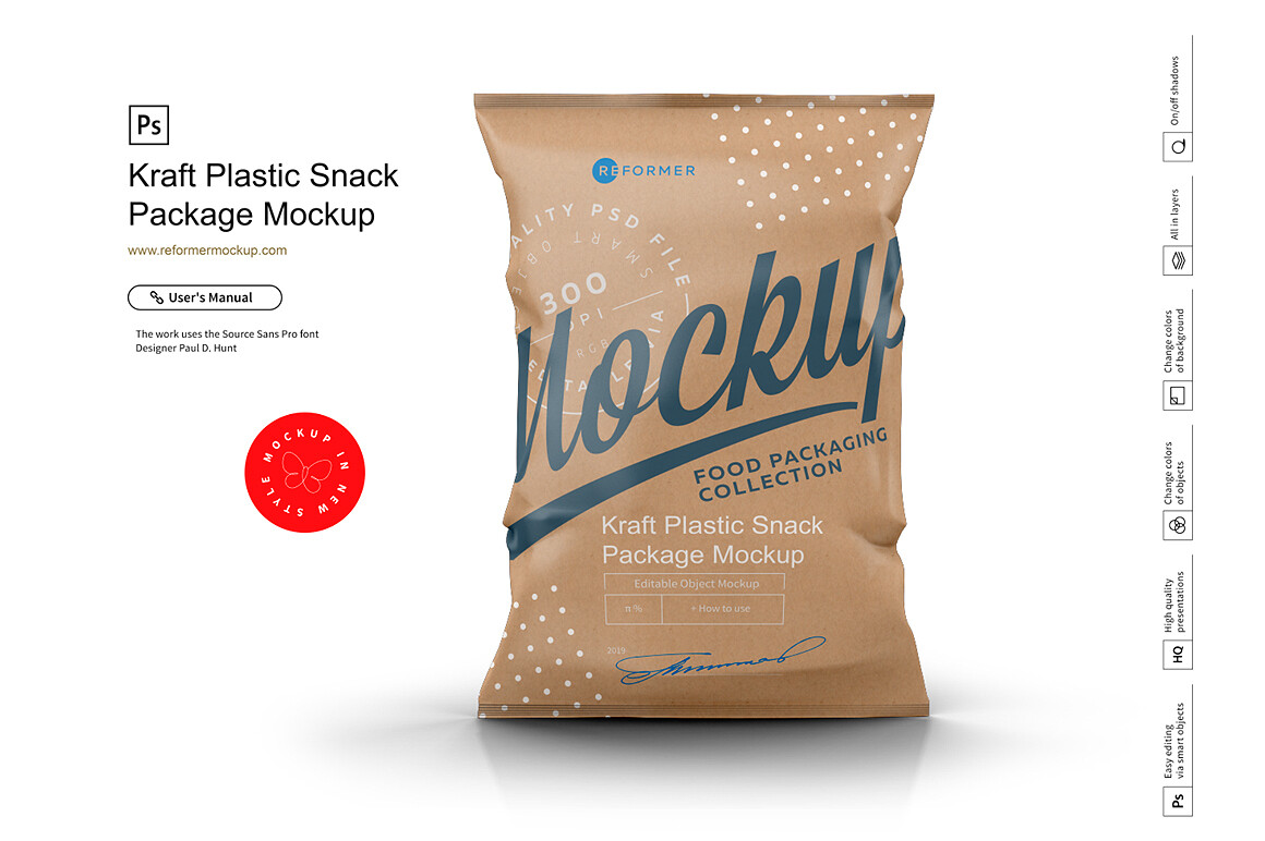 Kraft Snack Package Mockup