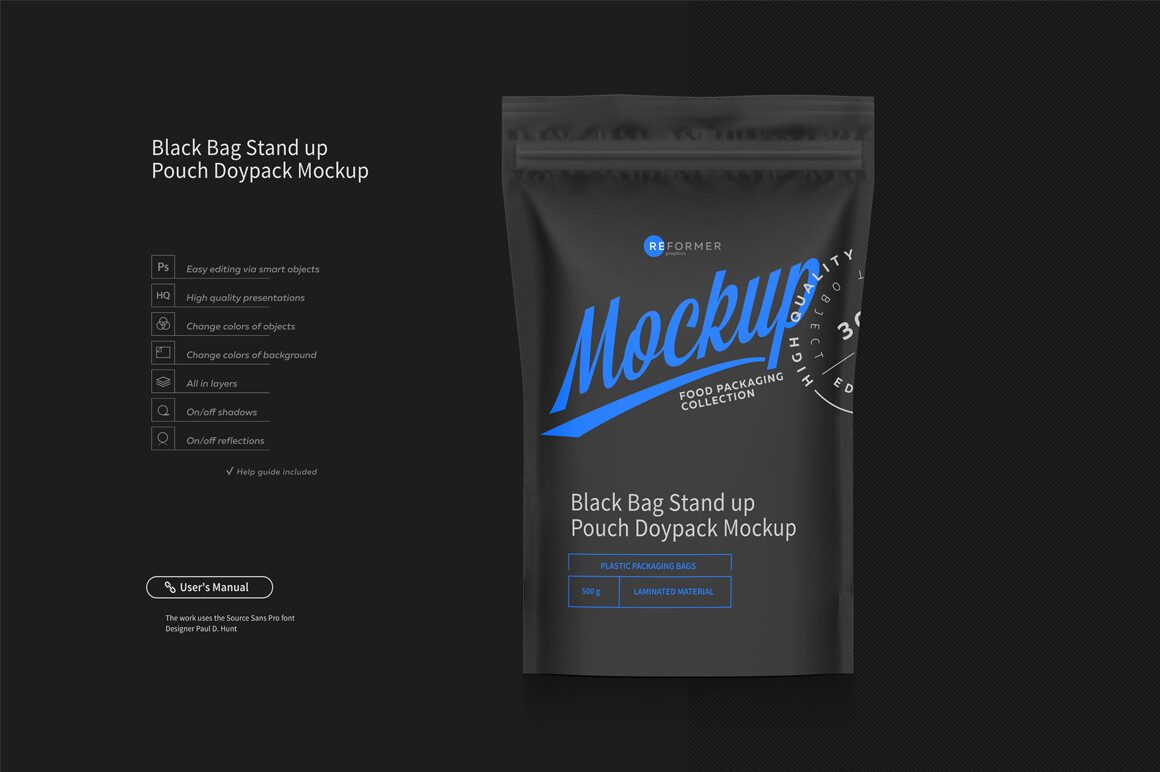 Bag Stand up Pouch Doypack Mockup