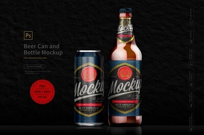 Beer & Can and Bottle Mock-up