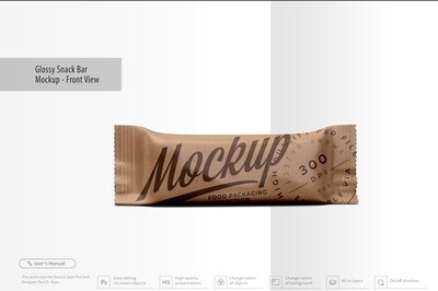 Kraft Snack Bar Mockup Kraft Snack Bar Mockup
