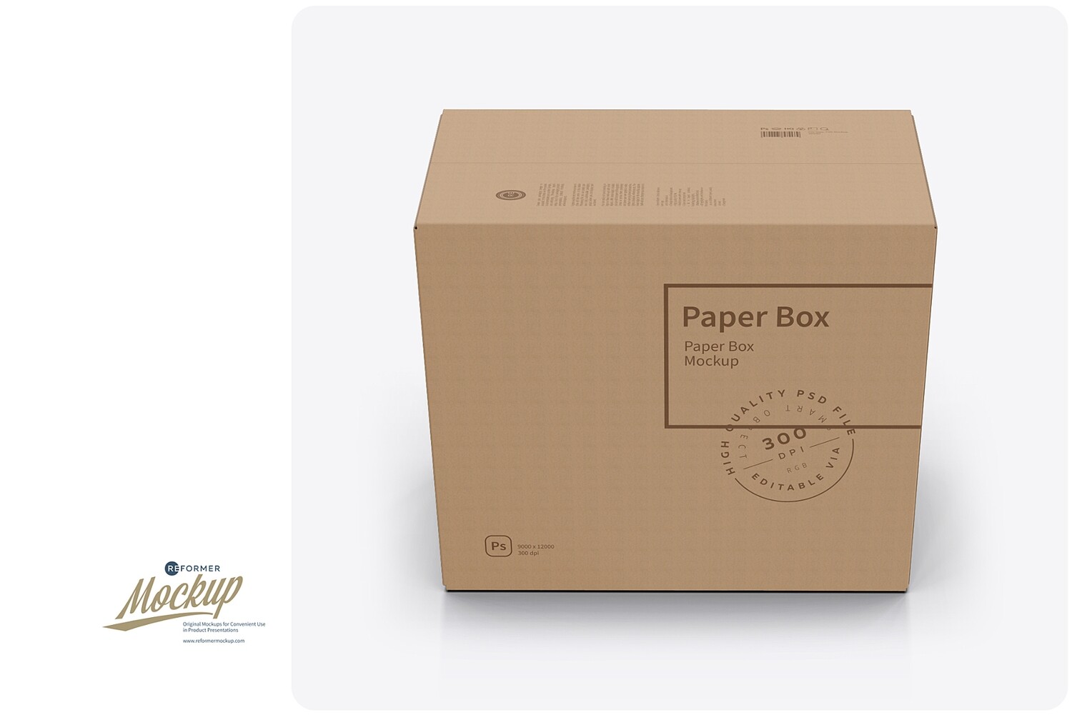 Matte Kraft Paper Box Mock-up