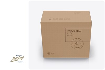 Matte Kraft Paper Box Mock-up Matte Kraft Paper Box Mock-up