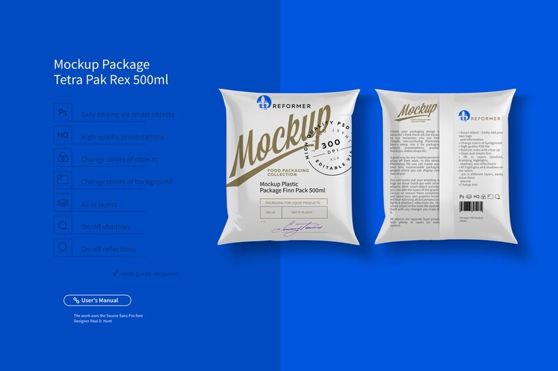 1214+ Milk Sachet Mockup