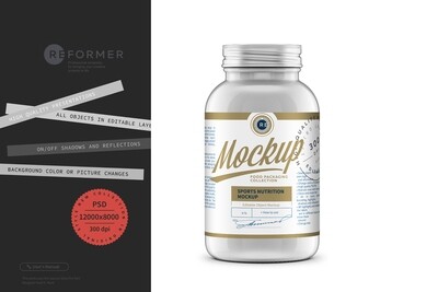 Glossy Pills Bottle Mockup