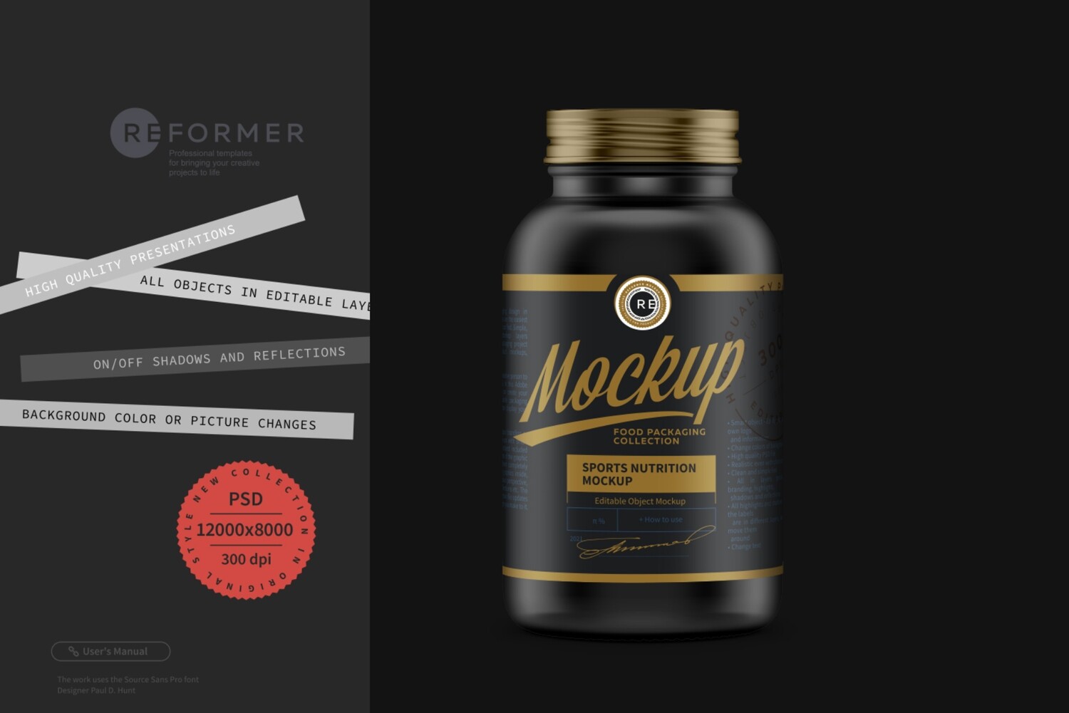 Black Matte Pills Bottle Mockup